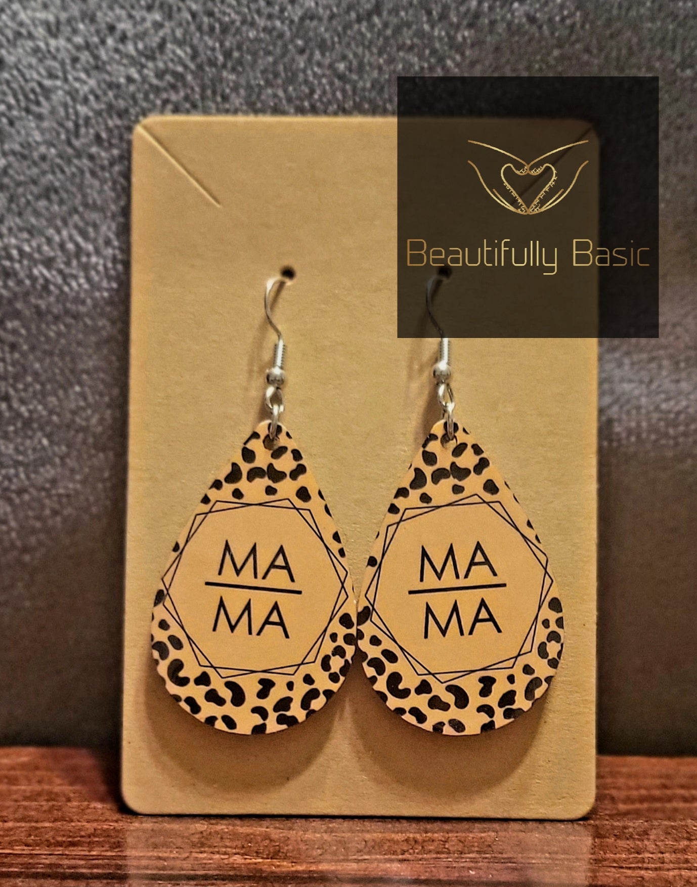 Mama tear drop earrings