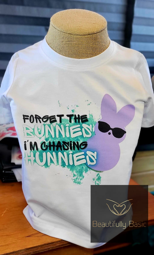 Bunnies and hunnies kids shirt