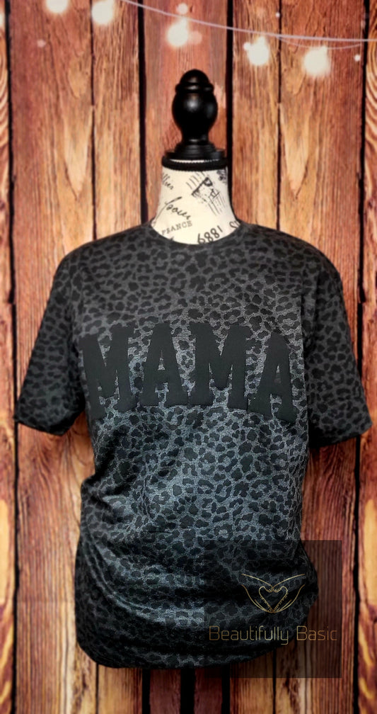 Leopard PUFF VINYL mama shirt